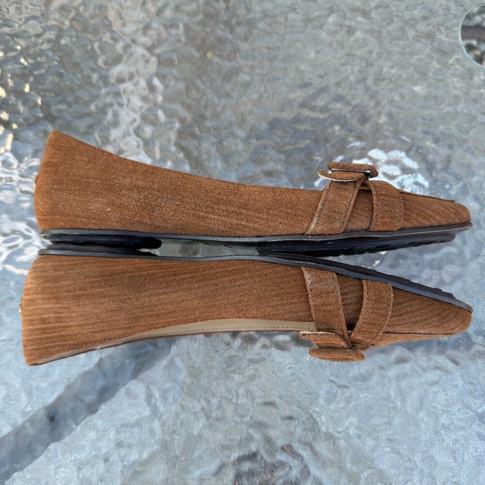 Jimmy Choo Flats Shoes Brown Suede - Picture 7 of 8